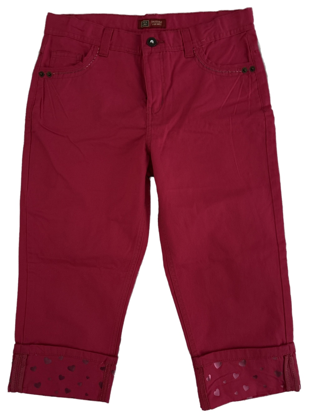 Faded Glory Women's Hot Pink Capris with Heart Cuff